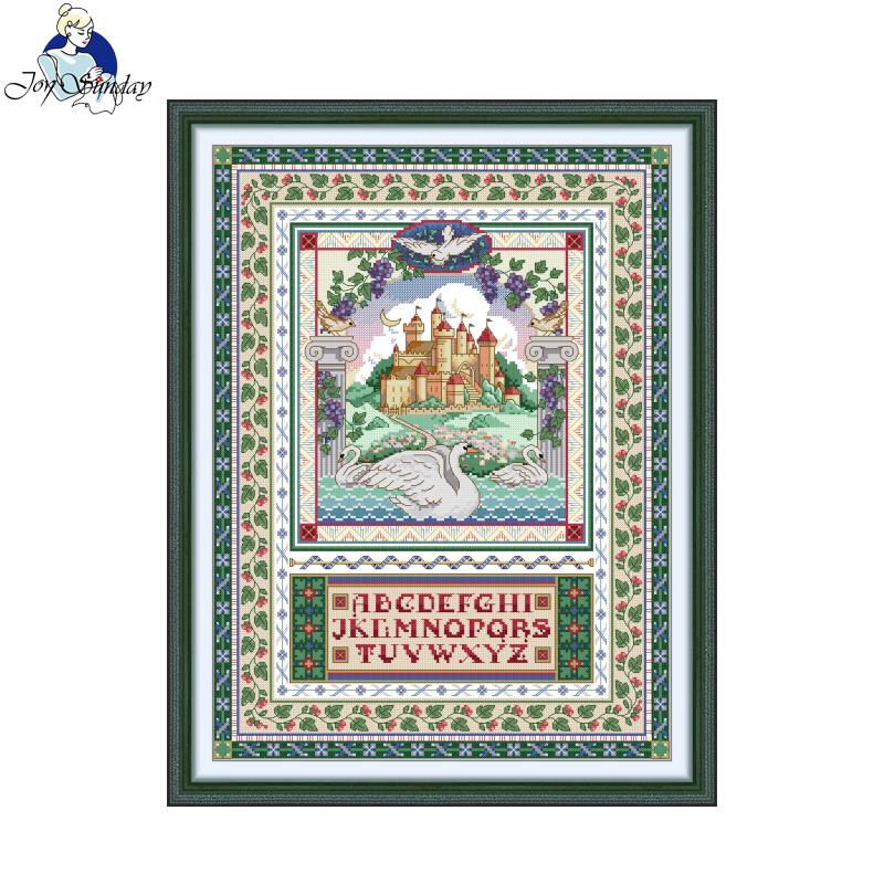 Textile Sewing Patterns - Alegria-kits de bordado ponto cruz, castelo
