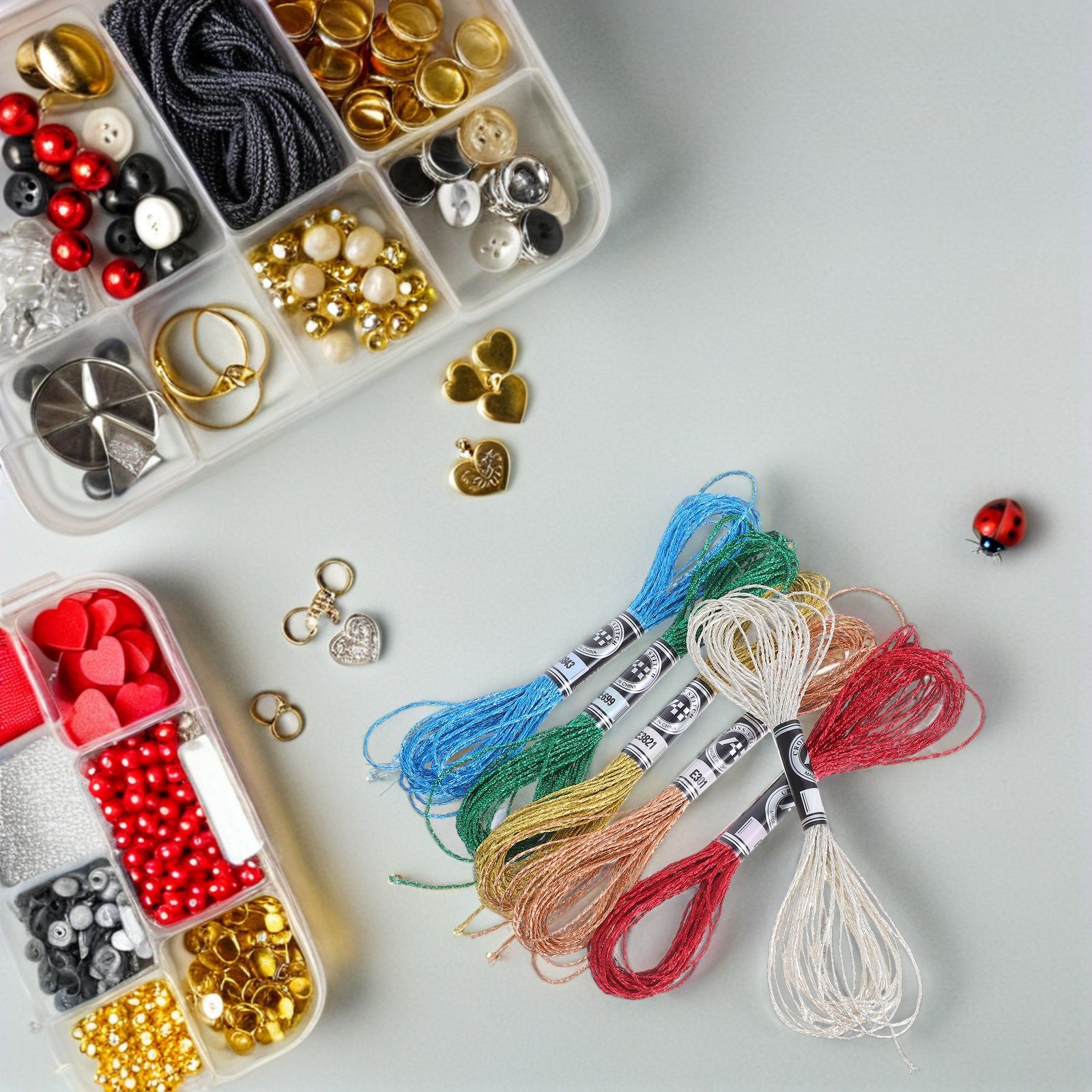 Embroidery Floss Thread - Conjunto de 6 Fios de Bordado