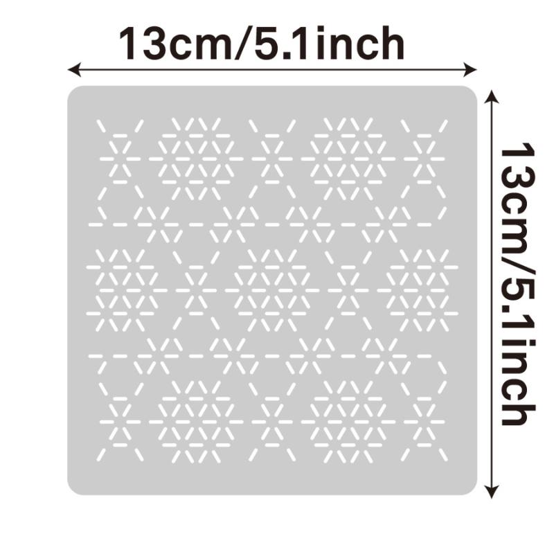 Textile Sewing Patterns - Conjunto de Estênceis para Bordado Sashiko