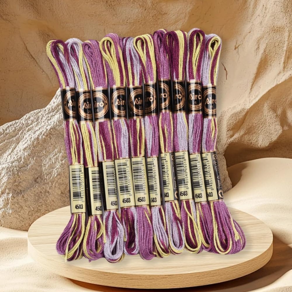 6 fios roxo variegado bordado  - Embroidery Floss Thread avaliação e preço