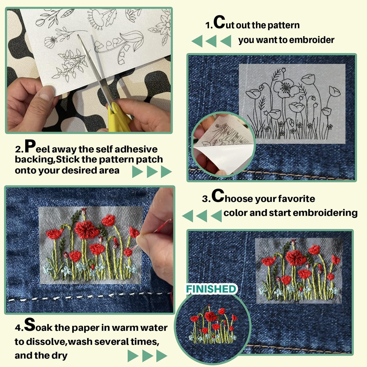 Estabilizador Solúvel em Água  - Textile Sewing Patterns avaliação e preço