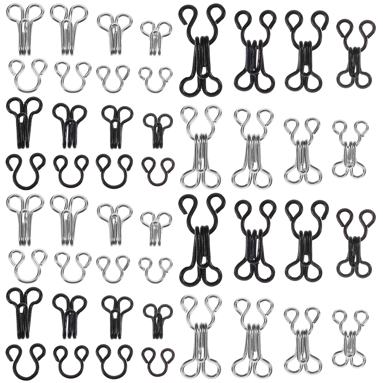 50 Peças de Fechos de Metal pa - Hook Eye Fastener avaliação e preço